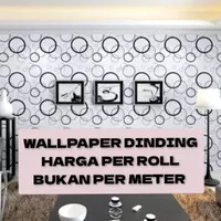 Wallpaper Sticker Dinding PUTIH POLKADOT HITAM Rumah Modern Minimalis