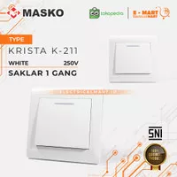 MASKO KRISTA Saklar Tunggal / Saklar ENGKEL PUTIH K-211