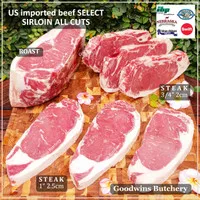 1kg 3-4pc US beef USDA SELECT Sirloin Striploin Blue Ribbon STEAK 3/4