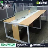 Meja Kantor - Meja Kerja 4 Orang 240 x 120 x 75 cm - Workstation Table