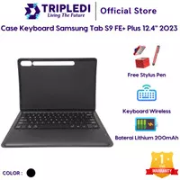 TRIPLEDI Case Samsung Tab S9 FE Plus 12.4 SM-X616B Keyboard Stylus Pen