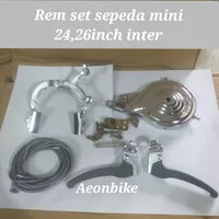 rem set sepeda mini ukuran 24,26 inch merk inter rem tromol jepit