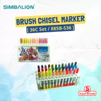 Simbalion Brush Marker Set 36 Colors coloring brush pen