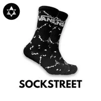 SOCKSTREET - Kaos Kaki Oldschool Motif Vans Hitam Corak - Pria Wanita