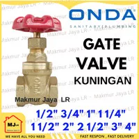 Gate Valve Kuningan ONDA 1/2 3/4 1 11/4 11/2 1,5 2 2,5 3 4 StopKran