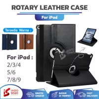 Ipad 2 3 4 5 6 9 Rotary Kulit Leather 360 Case Flip Cover Standing