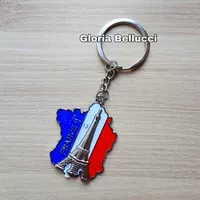 gantungan kunci paris eiffel tower souvenir keychain arc de triomphe