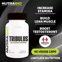 Nutrabio TRIBULUS TERRESTRIS 500mg 100%  Extract 60% Saponin 90 Caps
