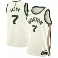 JERSEY BASKET NBA BOSTON CELTICS #7 JAYLEN BROWN CITY EDITION PUTIH