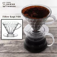 Filter Penyaring Kopi V60 Cone Coffee Dripper Plastik - One Two Cups