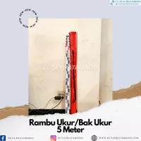 Rambu Ukur / Bak Ukur 5 meter / Mistar Ukur / Levelling Staff 5m +nivo