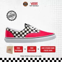 Vans Era Two Tone Checkerboard Rouge Red