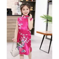 dress cheongsam qipao baju cina anak perempuan kostum imlek cheong sam