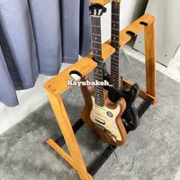 stand gitar elektrik stand gitar akustik stand bass kayu V5 (5slot)