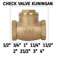 Check valve 1/2 3/4 1 11/4 11/2 1,5 1.5 2 2,5 3 4 inch kuningan YUTA