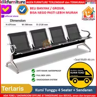 Kursi Tunggu Stainless 4 Dudukan