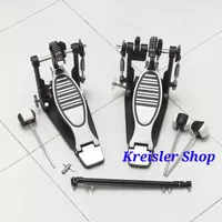 Double Pedal Drum bahan besi kuat Pedal dobel untuk drum