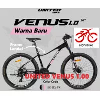 SEPEDA GUNUNG MTB 26 UNITED MTB VENUS 1.00 PINK (VENUS 1.0) TERBARU