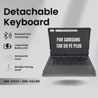 Case Keyboard Samsung Tab S9 FE Plus 12.4 X616B Flip Casing Bluetooth