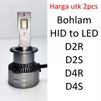 Bohlam LED D2R D2S D4R D4S Putih 6000 Kabel Fan