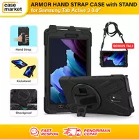 Case Samsung Tab Active 3 WIFI LTE Hard Casing Stand Armor Hand Strap