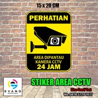 Stiker Vinyl Kamera CCTV Anti Maling Sticker High Quality 15x20CM 