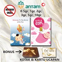 LM Emas Antam Welcome Baby Boy / Girl Gift Series Custom