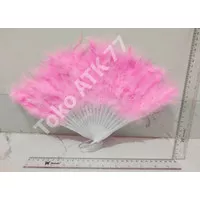 Kipas Tari Menari Nari Bulu Pink Ping Merah Muda Jambu READY STOCK