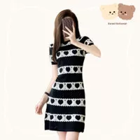Mini Dress Wanita Korea Style Knit Import (850091)