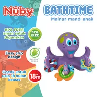 Nuby Octopus Hoopla Bath Time Toss - Mainan Mandi Anak Bayi