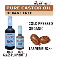 Pure Castor Oil Organic Hexane Free Cold Pressed, minyak jarak murni.