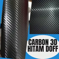 STICKER SKOTLET CARBON 3D HITAM UKURAN 100X50 CM