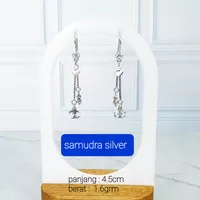 anting panjang perak/silver925 lapis emas putih PJ1