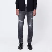 802 Slim Fit Handcrafted BLACK AGES DESTROY - Denim Pria Edwin Jeans