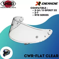 VISOR SHOEI CWR-F CLEAR FLAT X-14 X14 Z-7 Z7 KACA HELM SHOEI