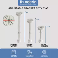 Adjustable Bracket Tiang Untuk CCTV Outdoor, Panjang 1,5 Meter-3 Meter