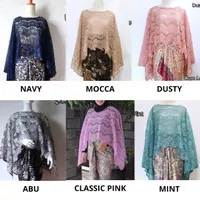 Kebaya Brokat Cape / Setelan Kebaya Batwing Brokat