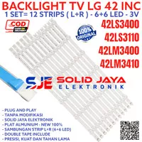 BACKLIGHT TV LED LG 42 INC 42LS3400 42LM3410 42LS 42LM LAMPU BL 12K 3V