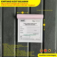 KWITANSI KOST KONTRAKAN RUMAH PETAK BULANAN 1/6 F4 NCR RANGKAP 2 PLY