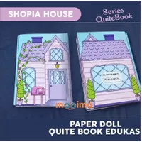 MA- Quiet book edukasi anak / paper doll house sophia