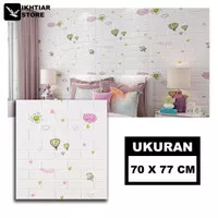 Wallpaper Sticker dinding 3d Foam Motif Gambar Animal KARTUN ANAK