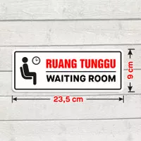 Label Sticker Ruang Tunggu Stiker Kaca Pintu Dinding Waiting Room