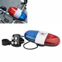 Bicycle Lamp LED Klakson Sirine Police Music Sepeda Mainan Bell Polisi