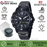 Digitec DA-2131R Jam Tangan Pria Analog Digital 2131 Stainless Hitam