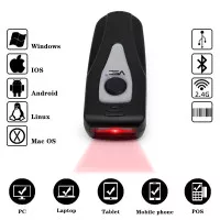 SYMCODE XT-10 1D POCKET PORTABLE BARCODE SCANNER BLUETOOTH 2.4G DONGLE