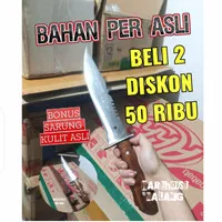 Pisau Daging Berburu Rambo Survival kit Multifungsi Baja Per Asli
