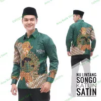 Baju Batik Nu Kemeja NU Lintang 9 Hijau Lengan Panjang Best Seller