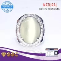 Cincin Batu Natural Cat's Eye Moonstone Orthoclase Feldspar