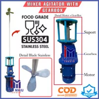 Mixer agitator kimia SS304 5,5KW 7,5HP 380V 4P 1450RPM Agitator Mixer