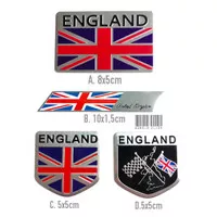 Emblem Sticker Aluminium Bendera Inggris Stiker Mobil England